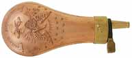 Powder Flask, Colt style Unum Flask
accepts 8-.75mm threaded spouts